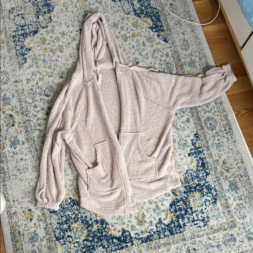 South Moon Under Textured Knit Cardigan in Tan